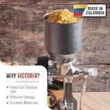 thumbnail of Victoria Moinho de Grãos Manual de Ferro Fundido para Moer Café, Milho, Aveia, Sementes, Espessura de Moagem Ajustável, VIC-30025, Cromado