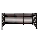 thumbnail of Alu Mülltonnen-Zaun HWC-K57, Mülltonnenverkleidung, Holzoptik erweiterbar 130x300x110cm ~ grau