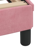 thumbnail of vidaXL Bettgestell mit LED-Leuchten Rosa 90x190 cm Samt