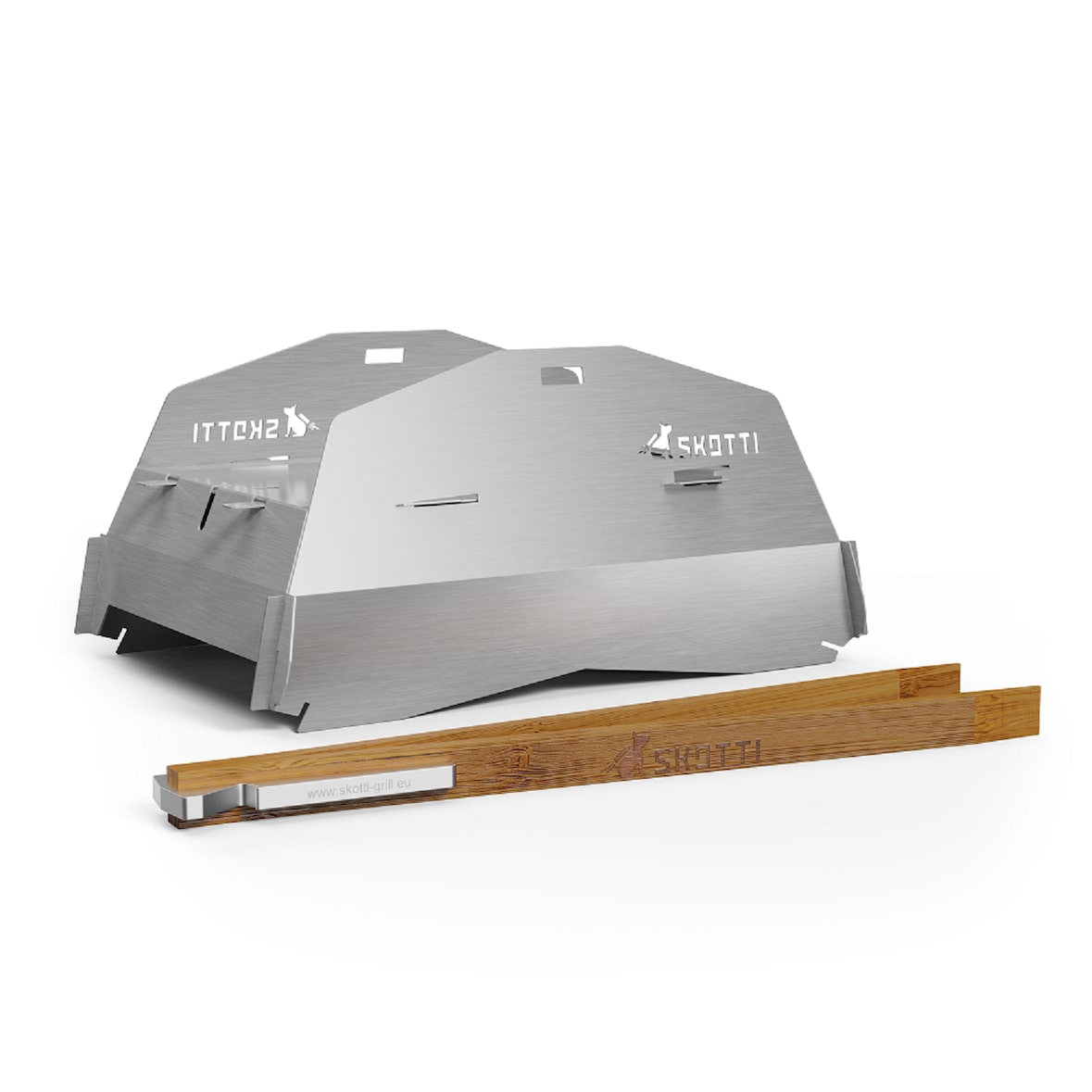 Skotti Cap Abdeckung Edelstahl inkl. Grillzange und Tasche