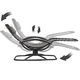 thumbnail of tectake Tumbona de jardín TOULON ergonómica con función oscilante  Gris