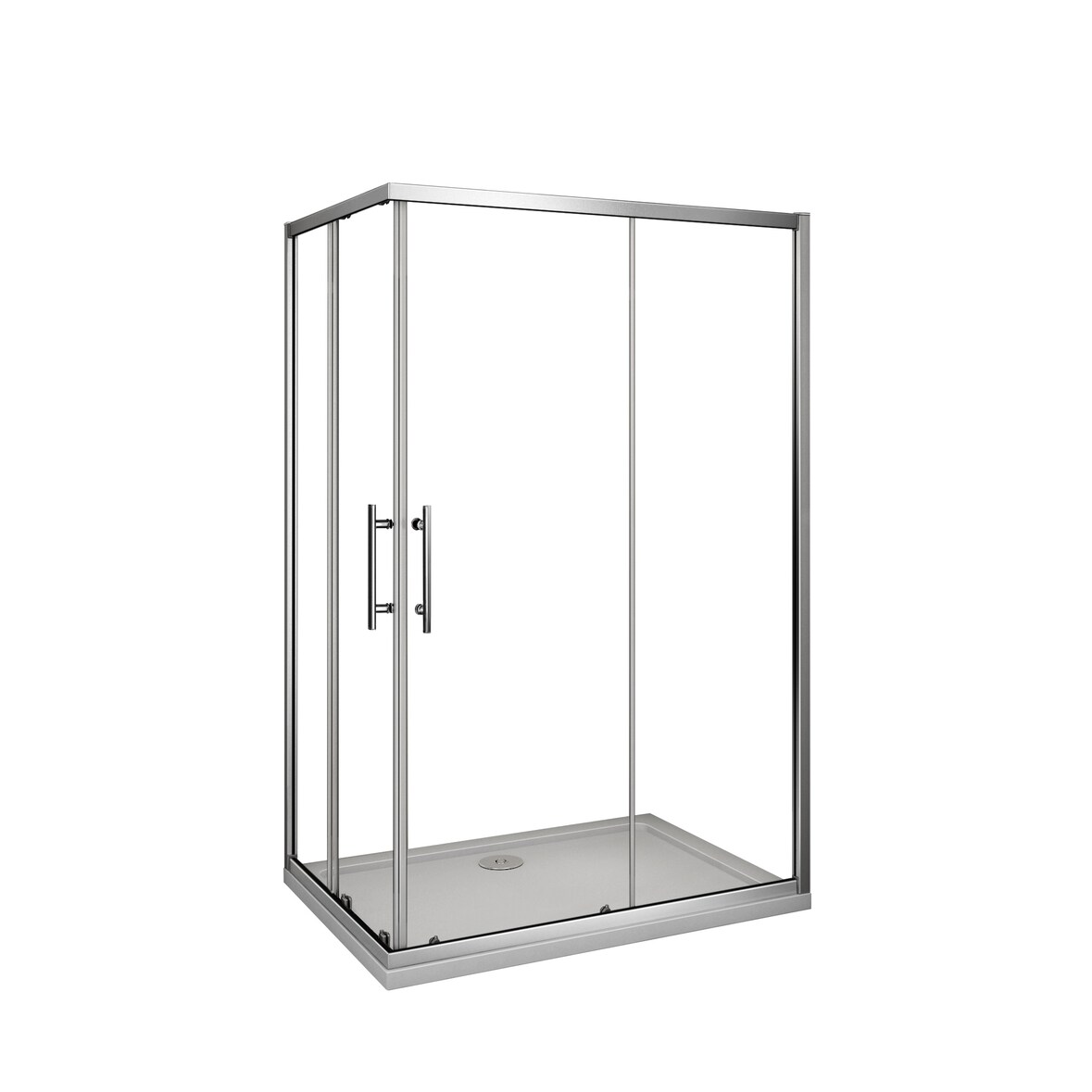 AICA Mampara de ducha rectangular corredera vidrio antical 6mm (980-1000)x(1180-1200)x1950mm