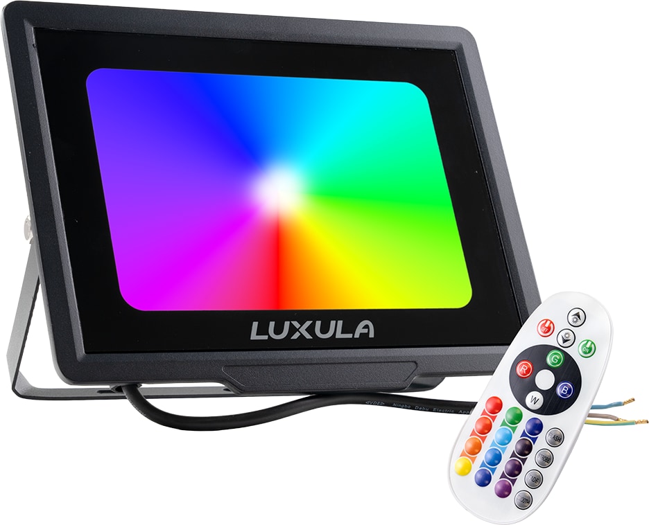 LUXULA LED Fluter LX400183 50 W RGBW schwarz IP65