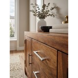 thumbnail of Sideboard Massivholz Sheesham Kommode 118 cm 3 Schubladen 2 Türen Design Highboard Landhaus-Stil braun