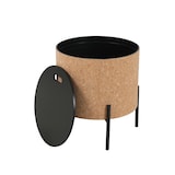 thumbnail of Möbilia Couchtisch 2er-Set | mit Stauraum | Tischkorpus MDF mit Kork natur | Metallgestell schwarz | B63xT63xH48,5 cm | 28020046 | Serie COUCHTISCH