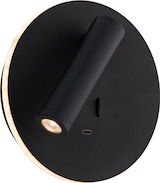 thumbnail of MY WAY – Verstellbare 9-W-LED-Wandleuchte mit USB-Anschluss, 3000 K Licht, Schwarz, modernes Aluminium-Design – Rossini Group