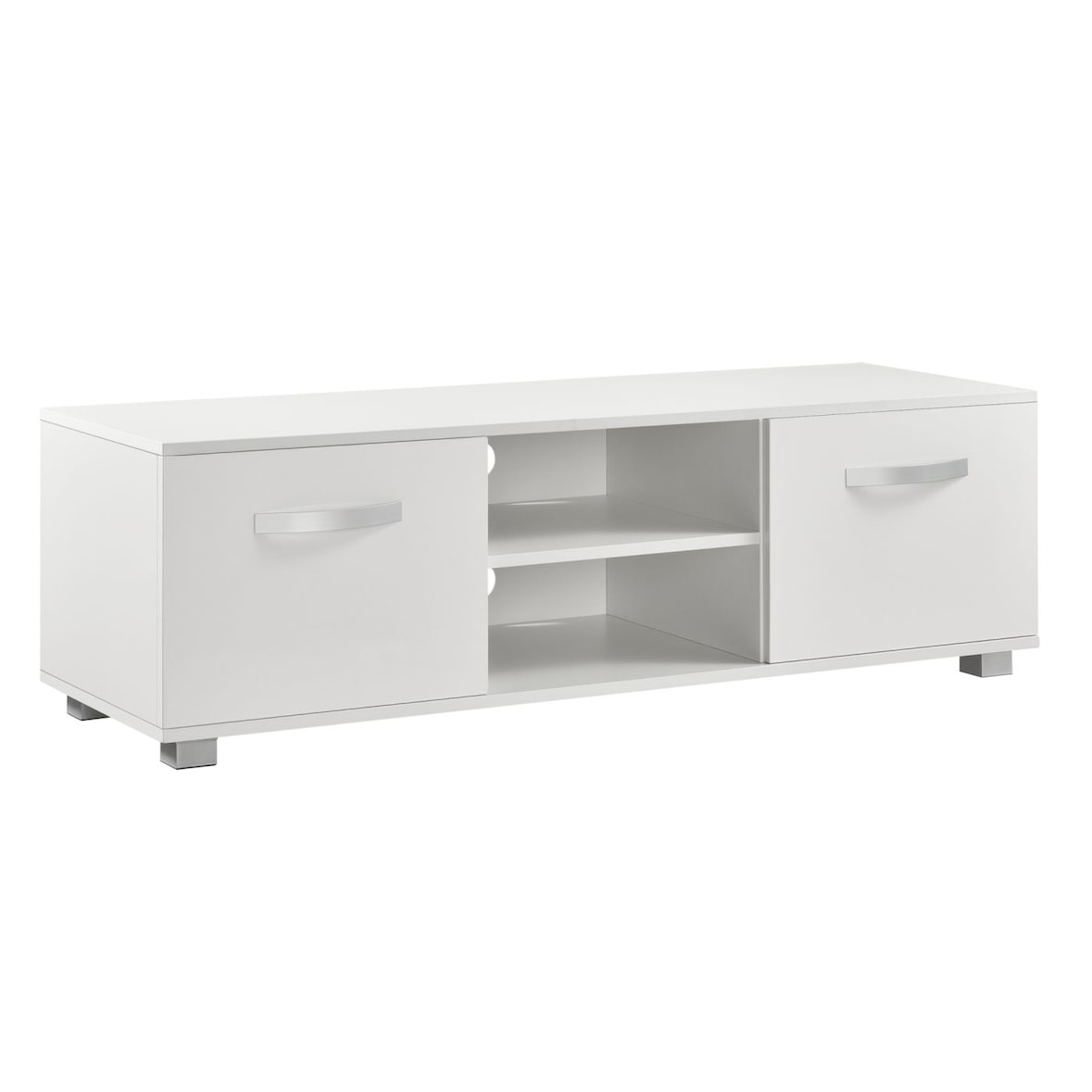 Helloshop26 - Mobile porta TV con supporto TV da 120 cm bianco 03_0005871