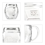 thumbnail of 6x Fußball Biergläser 0,5L geeicht Ball-Relief 6 Personen Bierkrüge aus Glas