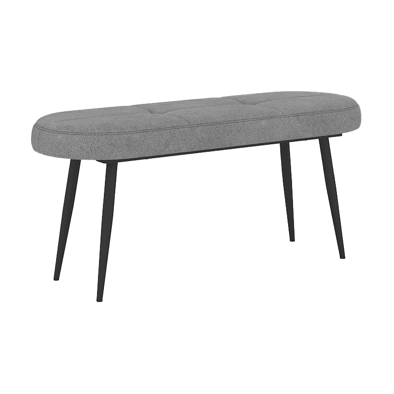 COSTWAY Banco 113 cm, banco estofado com almofada e pernas de metal, otomano com capacidade de carga até 300 kg