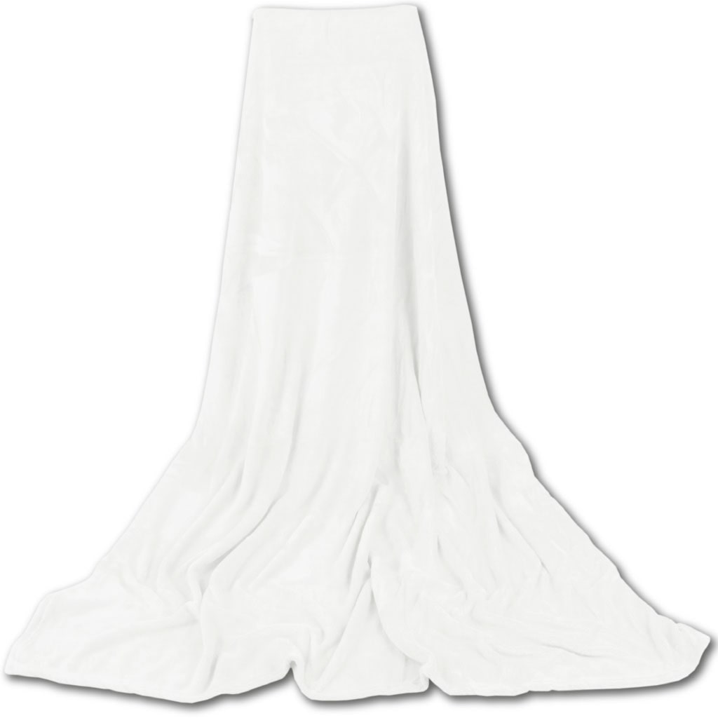 Mikrofaser Decke weiß - champagner 130x170 cm