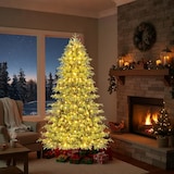 thumbnail of COSTWAY 180 cm künstlicher Weihnachtsbaum mit Beleuchtung, Tanne mit 270 warmweißen LED-Lichtern, grün