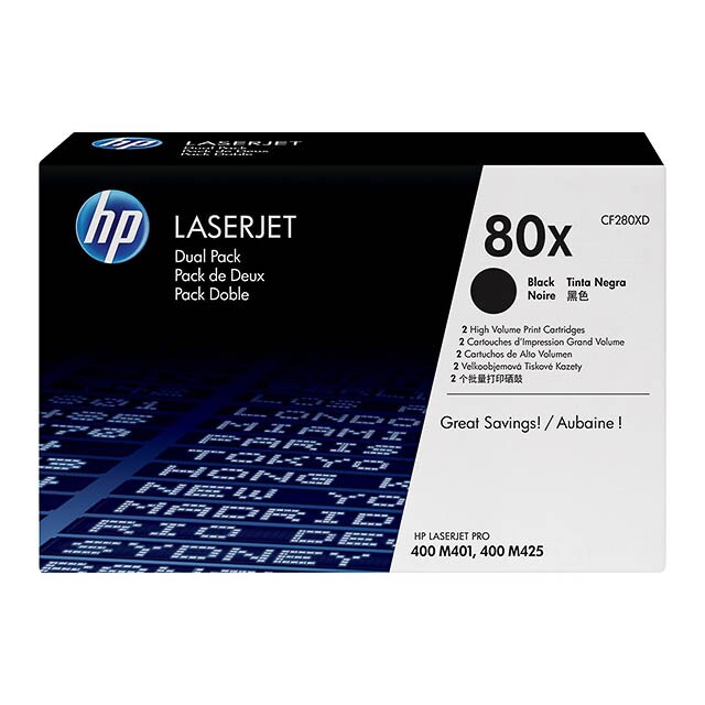 Laser/Kopierer HEWLETT PACKARD CF280XD HP LJPRO400 M401 CARTRIDGE(2) BK