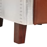 thumbnail of vidaXL Fauteuil luchtvaartstijl echt leer bruin
