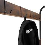 thumbnail of tectake Garderobe 85,5x36x184cm Industrial Holz Dunkel, Rustikal
