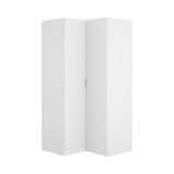 thumbnail of Dmora Guardaroba Elgon, Mobile angolare per camera da letto, Armadio appendiabiti ad angolo a 2 ante battenti, 91x93h184 cm, Bianco