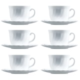 thumbnail of LUMINARC TRIANON - Set van 6 kopjes uit opaalglas met schotel, 22 cl