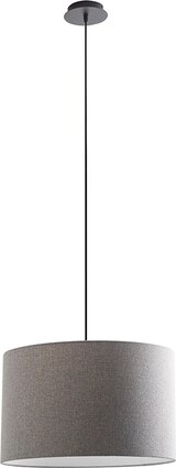 thumbnail of Vivien Rossini Group Pendelleuchte mit grauem zylindrischen Lampenschirm – schwarze Metallstruktur – E27-Fassung, Leistung 75 W, IP20