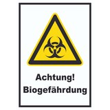 thumbnail of Achtung Biogefährdung A4 (210x297mm) Schild