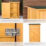 thumbnail of tectake Armoire de jardin adossée Taman 75 x 56 x 118 cm  Marron