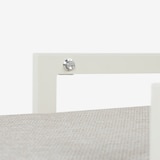 thumbnail of Espreguiçadeira reclinável, com almofada, Alumínio, Branco, 220x68x99 cm