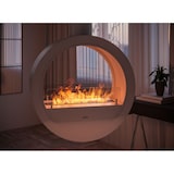 thumbnail of Lareira suspensa a bioetanol Incyrcle Slim de 2 lados no teto - Biolareira de design redondo com fachada dupla aberta d.70cm branca