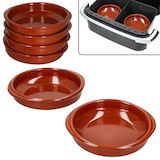 thumbnail of 6er Set Airfryer Tonschalen rund mit Griffen Ø16cm 300ml Tapas Cazuela Antipasti