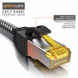 thumbnail of Primewire Patchkabel CAT 7 Rohkabel mit Baumwollummantelung  - Gigabit Ethernet LAN Kabel - 10 Gbit/s - S/FTP PIMF Schirmung - Netzwerkkabel - 3m