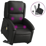 thumbnail of vidaXL Massagesessel mit Aufstehhilfe Schwarz Echtleder