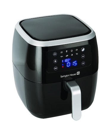 Tarrington House Heißluftfriteuse AF1800CP, Stahl, 41 x 34.2 x 31.3 cm, 6.8 L, 1800 W, schwarz