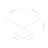 thumbnail of Resol BARCINO Mesa Quadrada-Pé Central Interior, Exterior 90x90 Preto