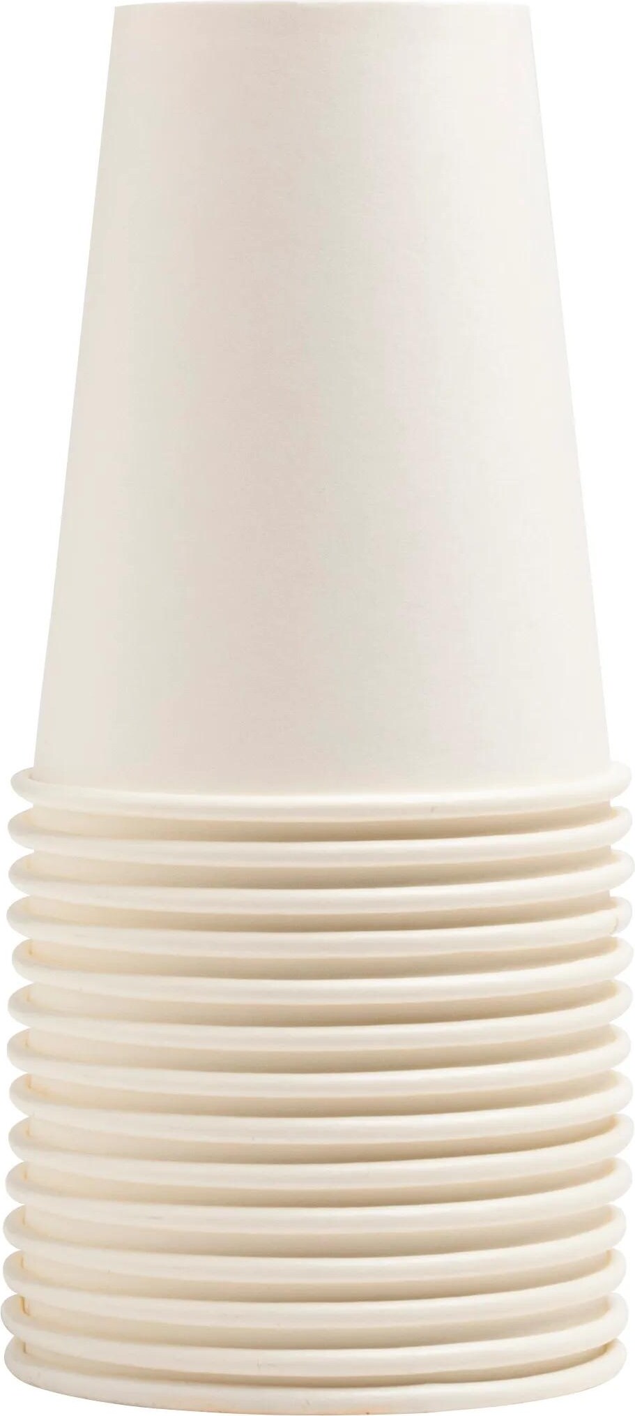 Pronappe 92110I 20x 50 Bierbecher aus Karton, plastikfrei, 35 cl, Ø 8 cmWeiß