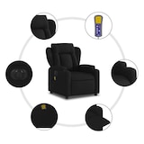 thumbnail of vidaXL Massagesessel Elektrisch Schwarz Stoff