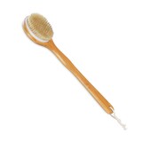 thumbnail of Relaxdays Rückenbürste, Duschbürste aus Bambus, langer Stiel, 40 cm, Naturborsten, zum Waschen u. Massieren, natur/creme