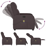 thumbnail of vidaXL Massagesessel Dunkelbraun Stoff