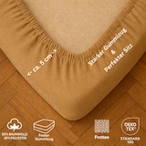 thumbnail of EXKLUSIV HEIMTEXTIL Frottee Spannbettlaken Premium 60 - 70 x 140 cm Sand 80% Baumwolle 20% Polyester  Öko - Tex Zertifiziert Bed-Sheet Bettlaken Spann