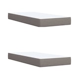 thumbnail of vidaXL Boxspringbett mit Matratze Taupe 200x200 cm Stoff