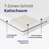 thumbnail of Matratze 180x190 | Kaltschaummatratze Höhe 18cm | Ergonomische Matratze mit 7 Liegezonen | 2in1 Matratzen Härtegrad H2 H3