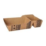 thumbnail of 1 lots de 480 Barquettes frites en carton 2 compartiments 3,6 cm x 10 cm x 18,5 cm marron "Maori" moyen