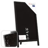thumbnail of ALLboards Chevalet stop-trottoir étanche noir avec une surface à craie – 78×44 cm – support publicitaire