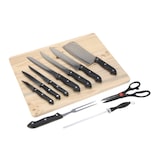 thumbnail of WellHome - 11-delige messenset met acetaathoes en houten plank