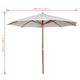 thumbnail of vidaXL Parasol 300 x 258 cm Wit