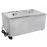 thumbnail of Bain Marie 2 x GN-1/2 roestvrij staal met aftapkraan, nauwkeurige warmtebehoud - ideaal voor horeca en catering - Equipementpro