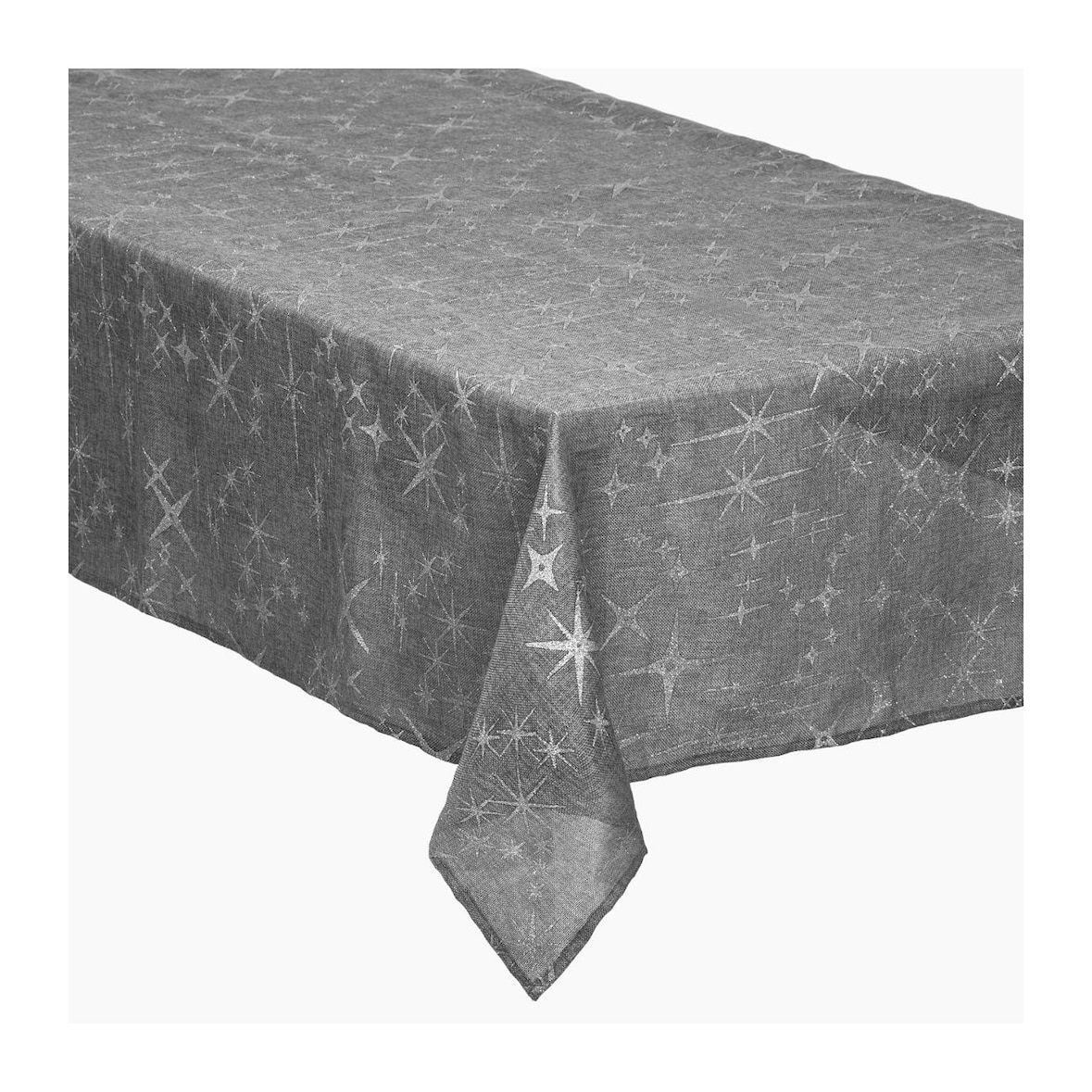 Nappe de Fêtes Canevas Gris étoiles Argent 140 x 360 cm