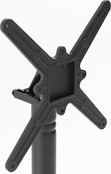 thumbnail of Runder Tisch 60 cm klappbar weiße/silberne Tischplatte und schwarzes Gestell