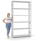 thumbnail of PROREGAL Fachbodenregal Stecksystem | Grundregal | HxBxT 250x130x30cm | 6 Ebenen | Fachlast 300 kg | Beidseitig nutzbar | Lichtgrau