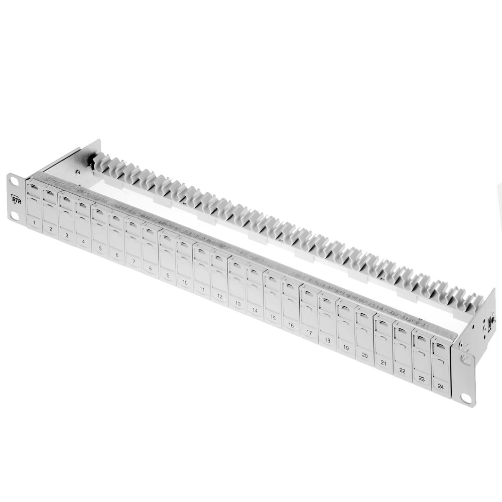 METZ CONNECT Modul Modulträger 19" 1HE 24 Port lichtgrau, leer, geschirmt