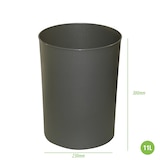 thumbnail of Papelera de escritorio de 11 litros. Color Metal. Papelera de plástico Papper DENOX