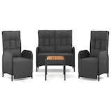 thumbnail of Helloshop26 - Conjunto de comedor de jardín exterior de 4 piezas con cojines negro 02_0013690