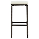 thumbnail of Sgabelli Da Bar Con Cuscini 2 Pz Marroni In Polyrattan