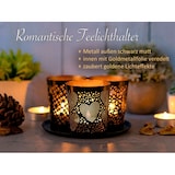 thumbnail of Kerzenhalter 3er Set Kerzenständer Teelichthalter rund schwarz gold